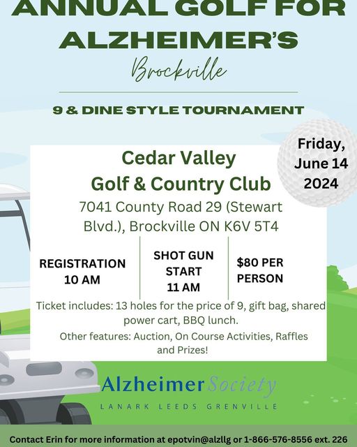 June 14 Golf Event for Alzheimer's